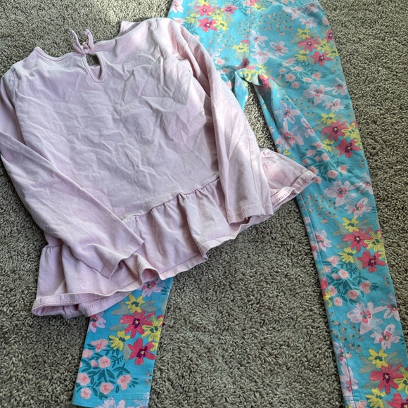 Carter's Pink and Blue Floral Kids Matching Set - Picture 8 of 8